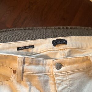 Talbots Off-White Slim Ankle Jeans